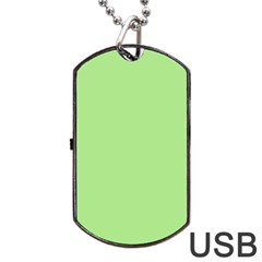 Meadow Green Dog Tag Usb Flash (two Sides)