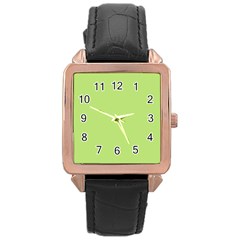 Minty Rose Gold Leather Watch 
