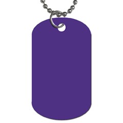 Dark Grape Purple Dog Tag (two Sides)