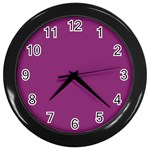 Grape Purple Wall Clocks (Black) Front