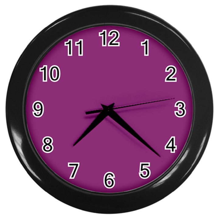 Grape Purple Wall Clocks (Black)