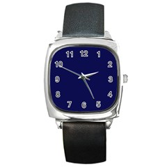 Dark Navy Square Metal Watch