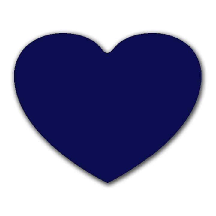 Dark Navy Heart Mousepads