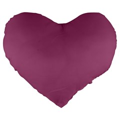 Rose Grey Large 19  Premium Flano Heart Shape Cushions by snowwhitegirl