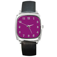 Grape Juice Square Metal Watch