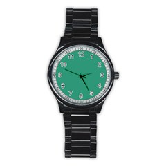 Teal Ocean Stainless Steel Round Watch