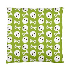 Skull Bone Mask Face White Green Standard Cushion Case (two Sides)