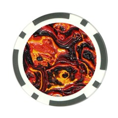 Lava Active Volcano Nature Poker Chip Card Guard