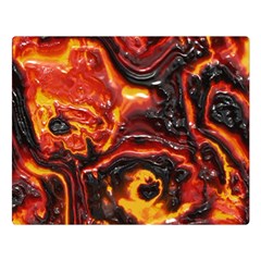 Lava Active Volcano Nature Double Sided Flano Blanket (large)  by Alisyart