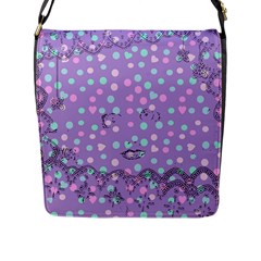 Little Face Flap Messenger Bag (l)  by snowwhitegirl