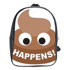 Poo Happens School Bag (large) by Vitalitee