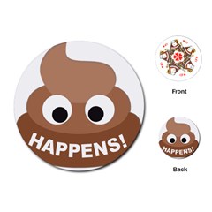 Poo Happens Playing Cards (round) 