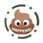 Poo Happens Poker Chip Card Guard Front