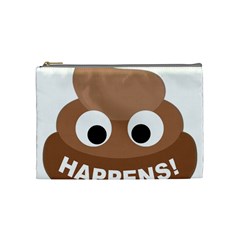 Poo Happens Cosmetic Bag (medium)  by Vitalitee