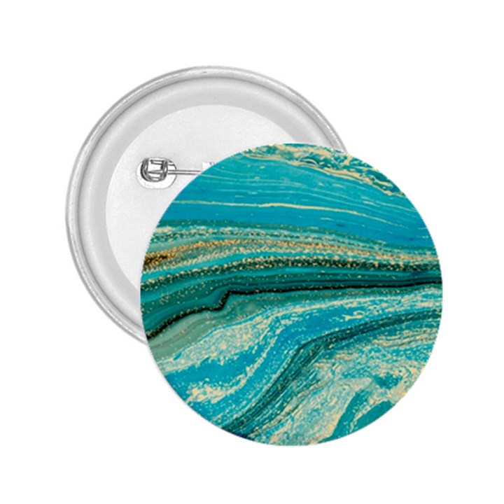 Mint,gold,marble,nature,stone,pattern,modern,chic,elegant,beautiful,trendy 2.25  Buttons