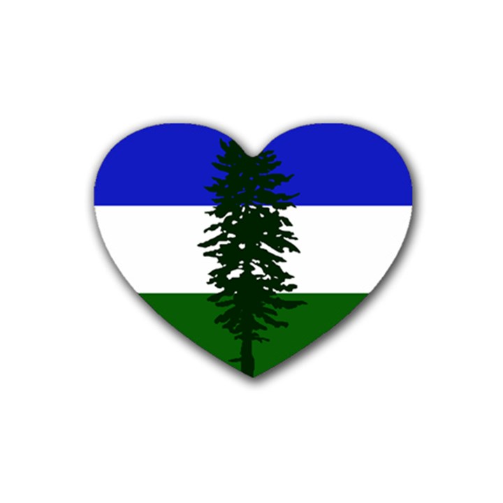 Flag of Cascadia Rubber Coaster (Heart) 