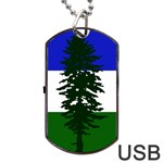 Flag of Cascadia Dog Tag USB Flash (One Side) Front