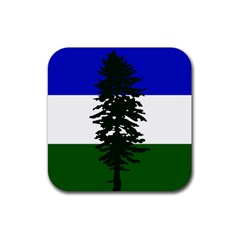 Flag Of Cascadia Rubber Coaster (square)  by abbeyz71