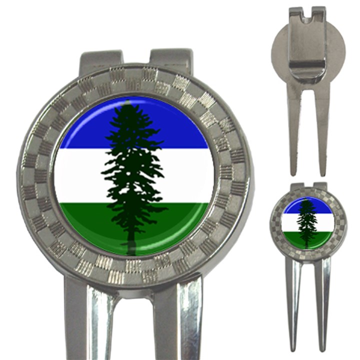Flag of Cascadia 3-in-1 Golf Divots