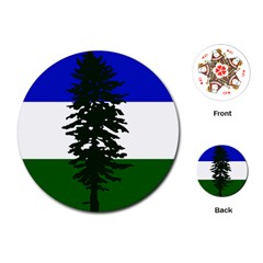 Flag Of Cascadia Playing Cards (round)  by abbeyz71