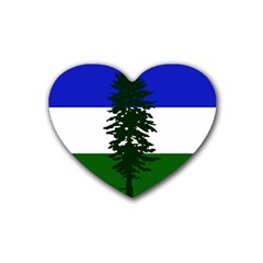 Flag Of Cascadia Rubber Coaster (heart)  by abbeyz71