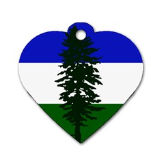 Flag Of Cascadia Dog Tag Heart (two Sides) by abbeyz71