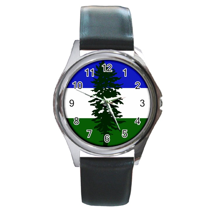 Flag of Cascadia Round Metal Watch