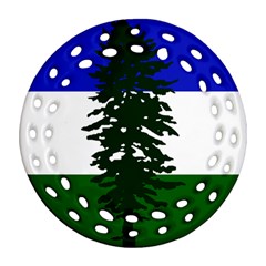 Flag Of Cascadia Round Filigree Ornament (two Sides) by abbeyz71