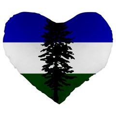 Flag Of Cascadia Large 19  Premium Flano Heart Shape Cushions by abbeyz71