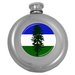 Flag Of Cascadia Round Hip Flask (5 Oz) by abbeyz71