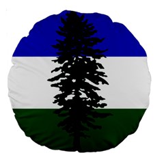 Flag Of Cascadia Large 18  Premium Round Cushions by abbeyz71