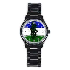 Flag Of Cascadia Stainless Steel Round Watch