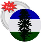 Flag of Cascadia 3  Buttons (10 pack)  Front