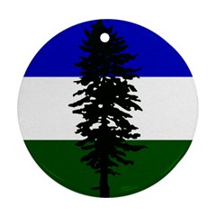 Flag Of Cascadia Round Ornament (two Sides) by abbeyz71