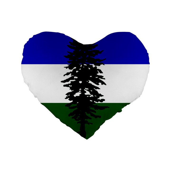 Flag of Cascadia Standard 16  Premium Flano Heart Shape Cushions