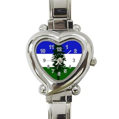 Flag 0f Cascadia Heart Italian Charm Watch by abbeyz71