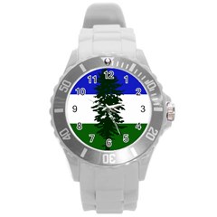 Flag 0f Cascadia Round Plastic Sport Watch (l) by abbeyz71