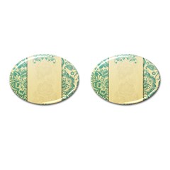 Art Nouveau Green Cufflinks (oval) by NouveauDesign