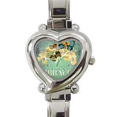 Embrace Shabby Chic Collage Heart Italian Charm Watch by NouveauDesign