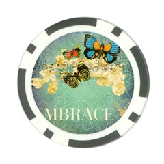 Embrace Shabby Chic Collage Poker Chip Card Guard by NouveauDesign