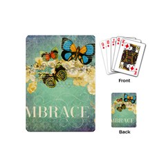 Embrace Shabby Chic Collage Playing Cards (mini)  by NouveauDesign