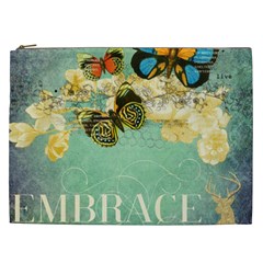 Embrace Shabby Chic Collage Cosmetic Bag (xxl)  by NouveauDesign