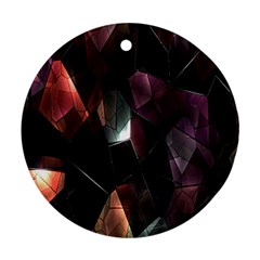 Crystals Background Design Luxury Ornament (round) by Nexatart