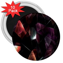 Crystals Background Design Luxury 3  Magnets (10 Pack)  by Nexatart