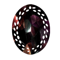 Crystals Background Design Luxury Ornament (oval Filigree) by Nexatart