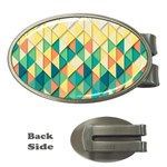 Background Geometric Triangle Money Clips (Oval)  Front