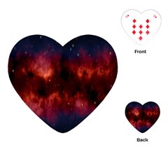 Astronomy Space Galaxy Fog Playing Cards (heart)  by Nexatart