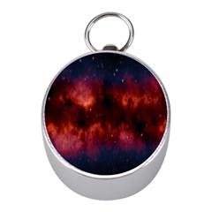 Astronomy Space Galaxy Fog Mini Silver Compasses by Nexatart