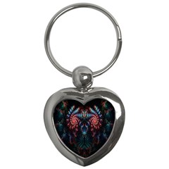 Abstract Background Texture Pattern Key Chains (heart) 