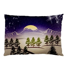 Background Christmas Snow Figure Pillow Case (two Sides) by Nexatart